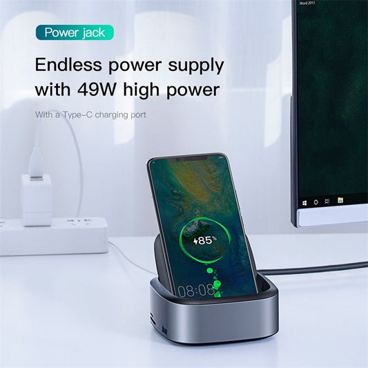 Mobile Phone Docking StationFEATURES:

Type-C Connectivity: The docking station features a Type-C port, allowing you to connect your mobile phone seamlessly for data transfer, charging, and othHome Gadgetsgadgets4cribsGadgets4CribsMobile Phone Docking Station