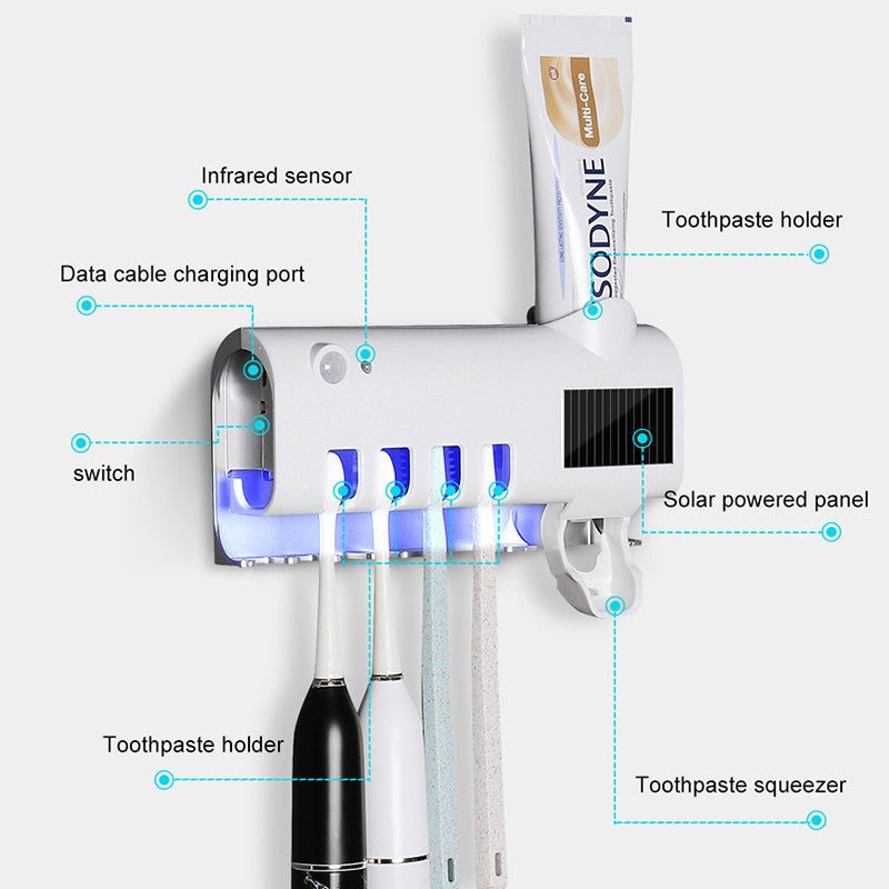 UV Toothbrush SterilizerFEATURES:


SOLAR CHARGING: It can be charged by indoor light, natural light, and sunlight. USB charging for 6 hours, light energy lasts about 3 months

INTELLIGENT Home Gadgetsgadgets4cribsGadgets4CribsUV Toothbrush Sterilizer